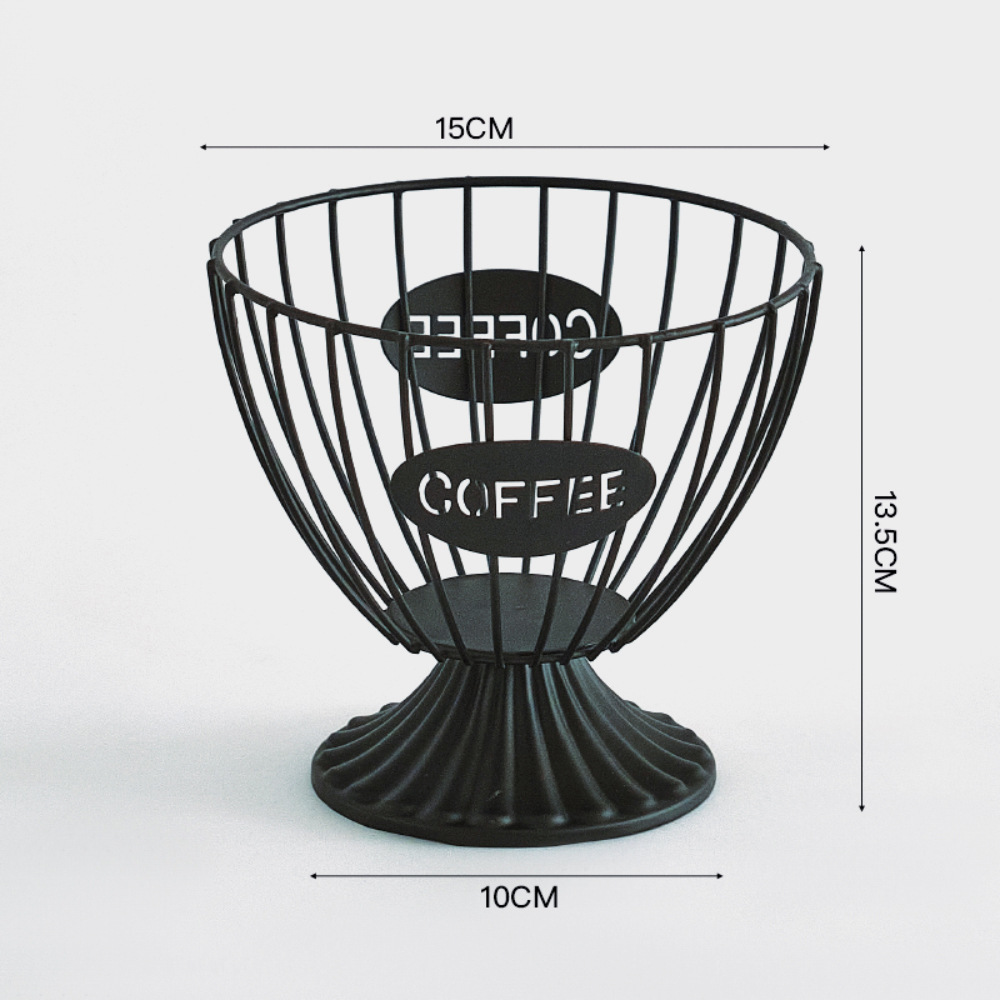 Black round cup coffee holder-with base