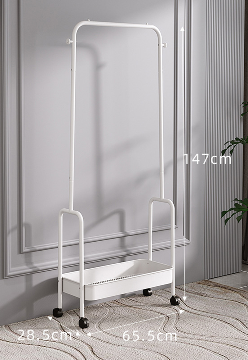 Single-tier - white - coat rack