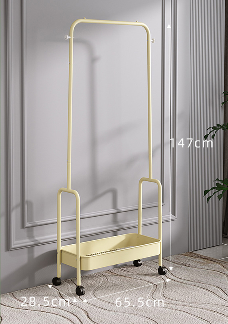 Single-tier - yellow - coat rack