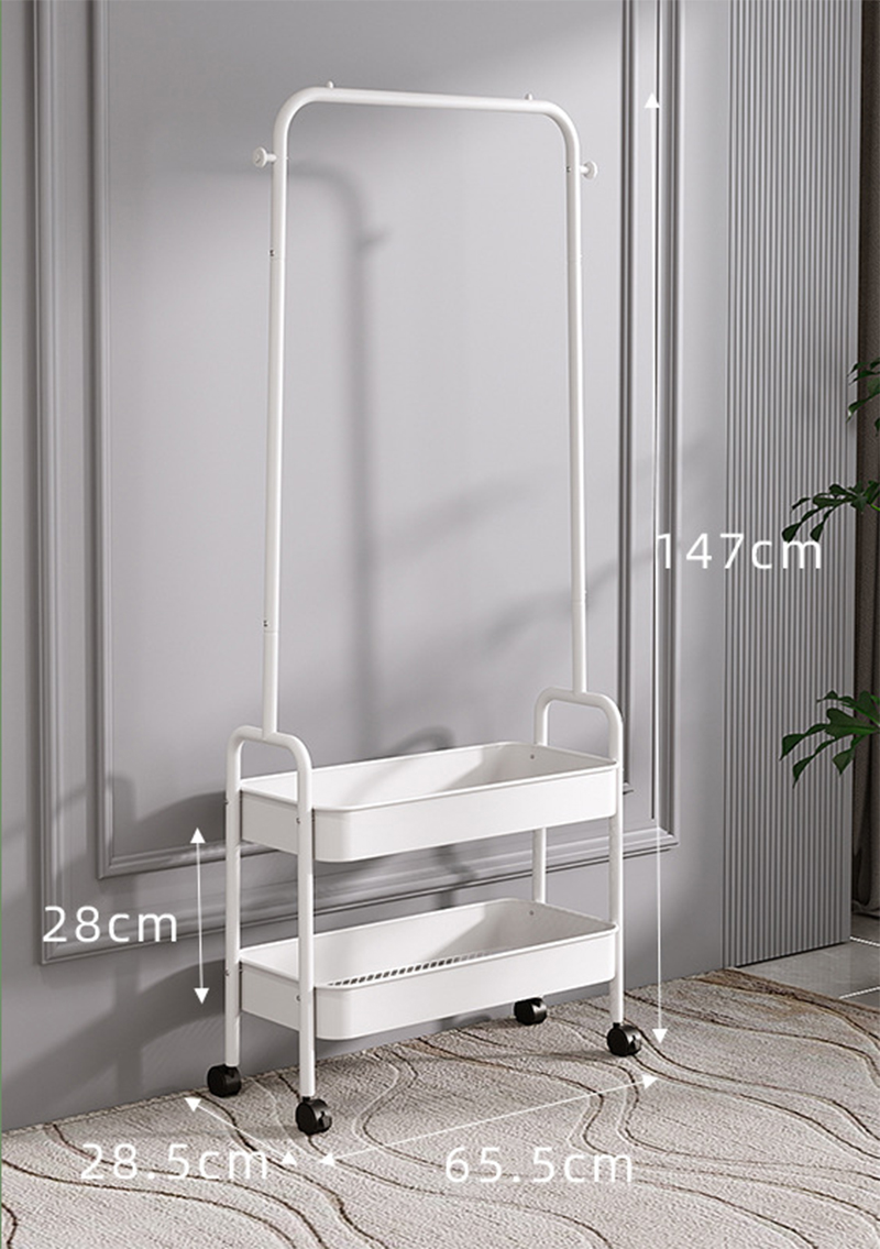 Double layer-white-coat rack