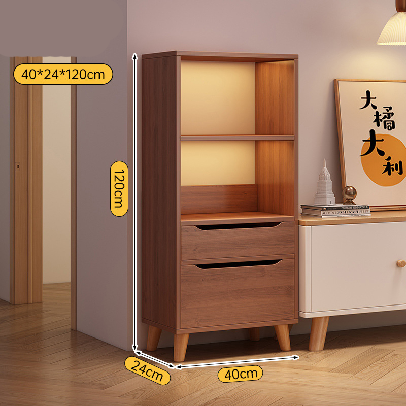 [Cabinet Door with Drawer] Large Cedar Walnut Color 40*24*120cm