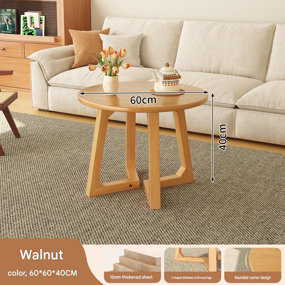 V-shaped round table 60*60*40/walnut