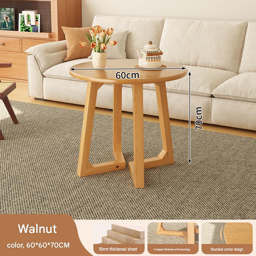 V-shaped round table 60*60*70/walnut