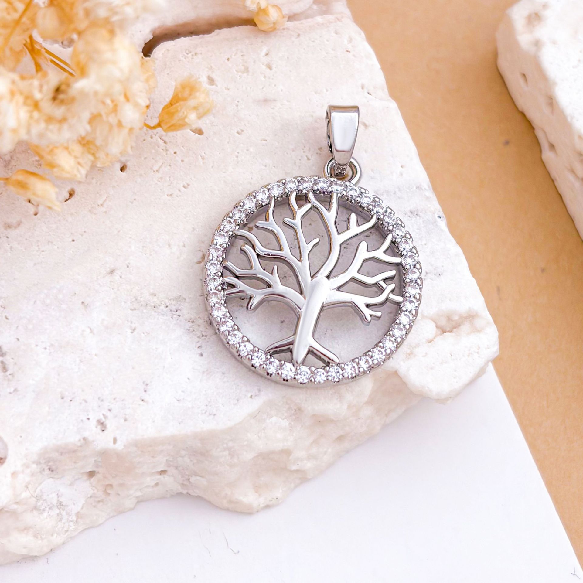13:Xl3410 autumn tree pendant silver