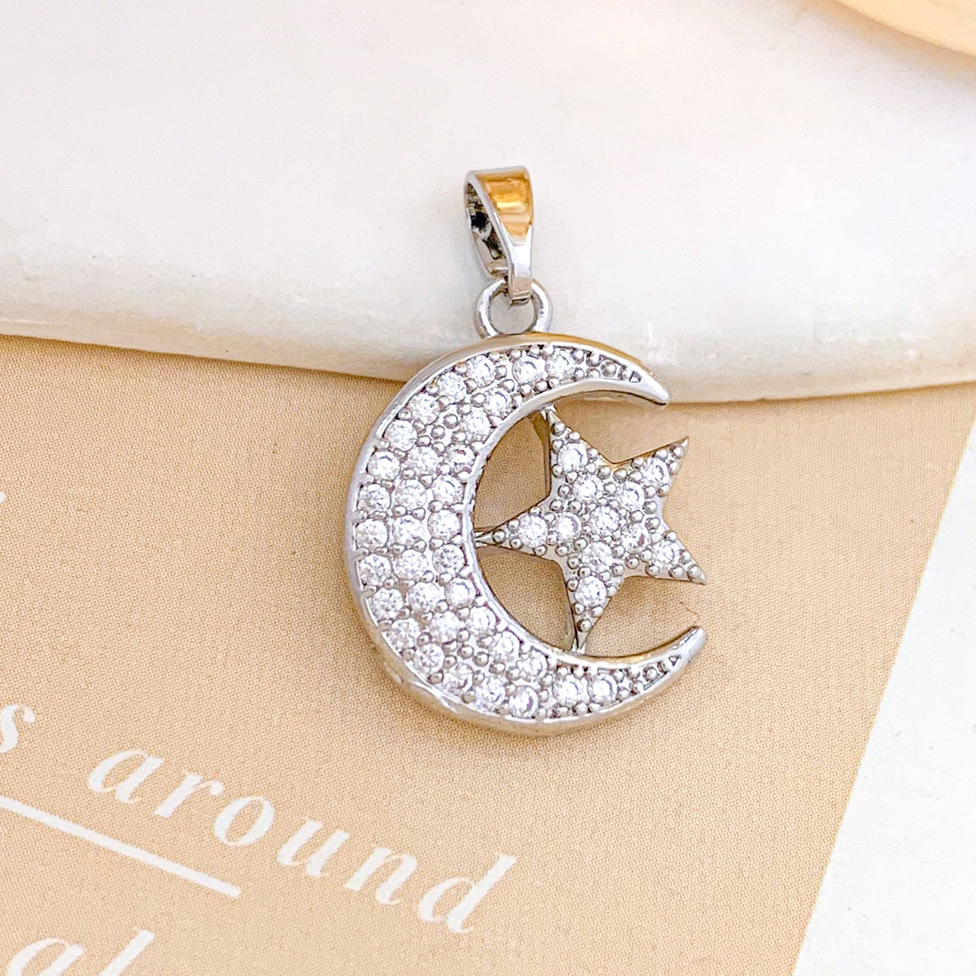 20:Xl3493 moon star pendant silver