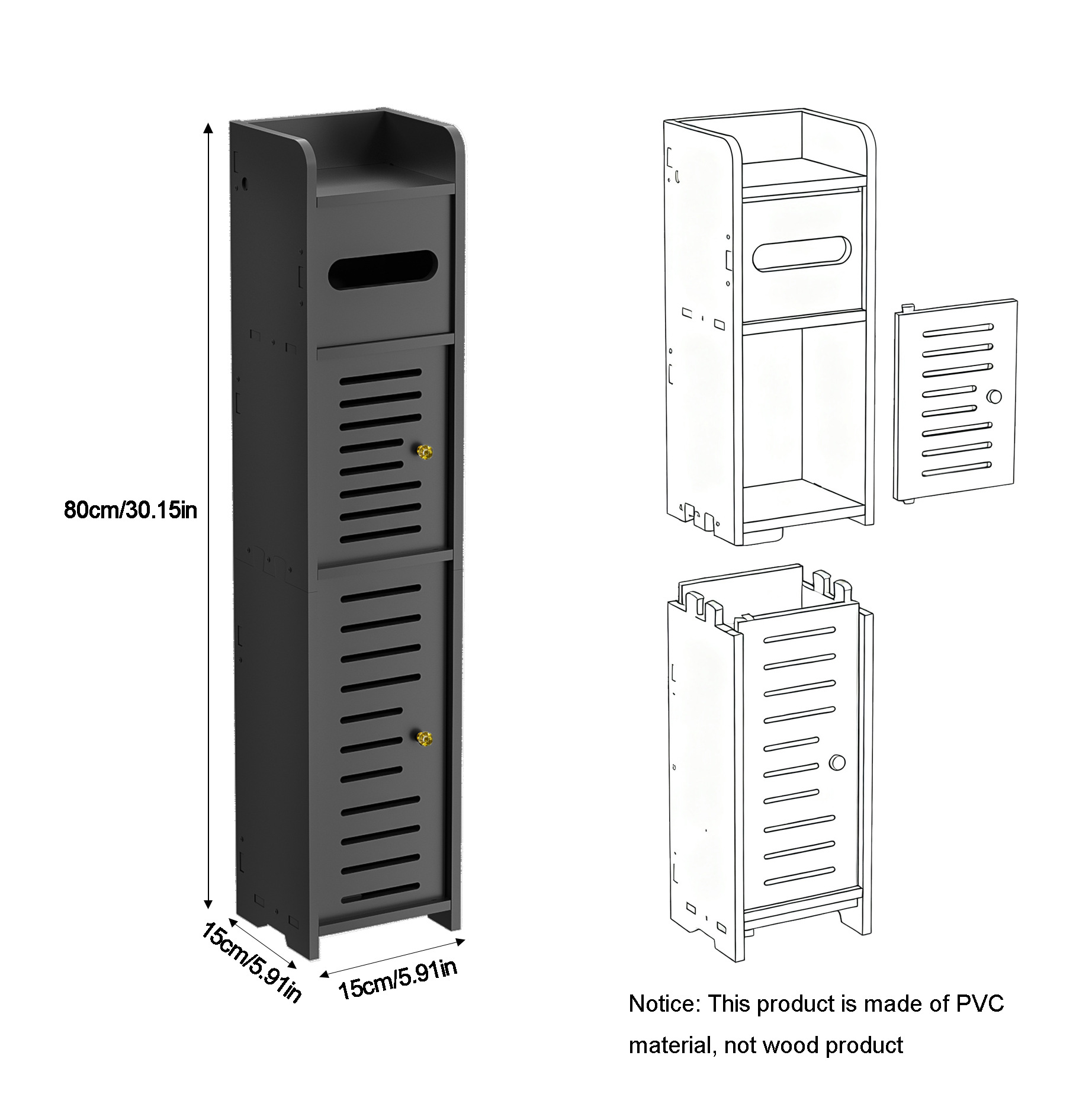 Black cabinet [double door]