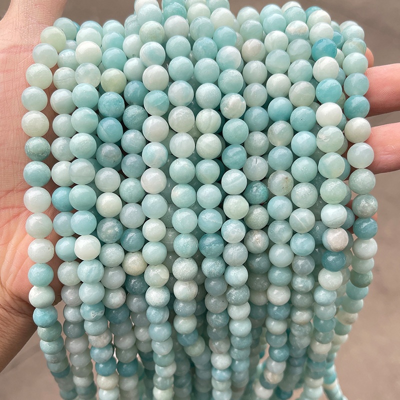 5A Natural Amazon Stone 4mm/90pcs