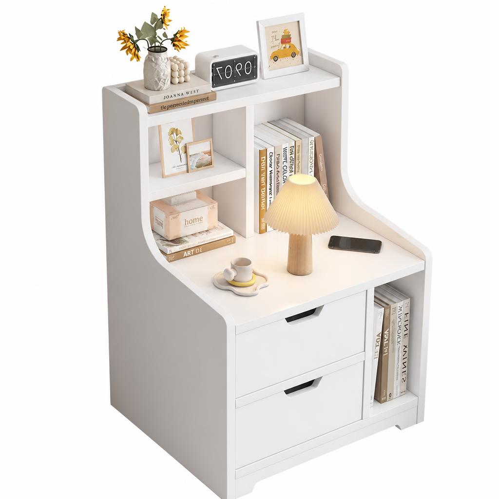 Double drawer warm white with grid