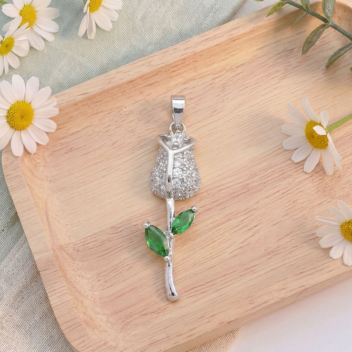 6:Xl6270 rose pendant silver