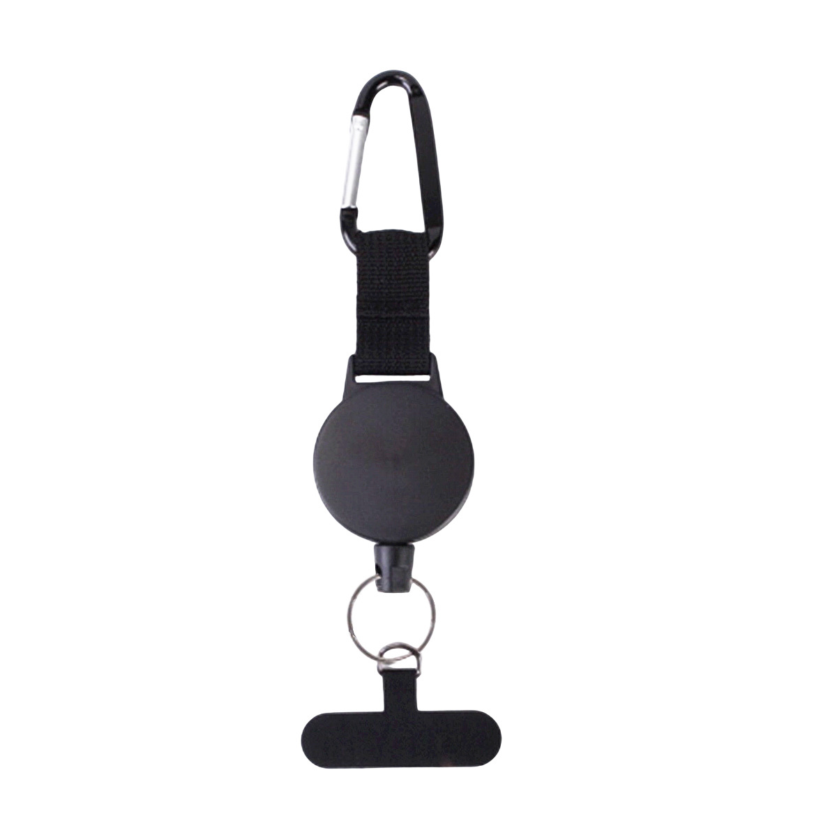 Grooved webbing mobile phone buckle