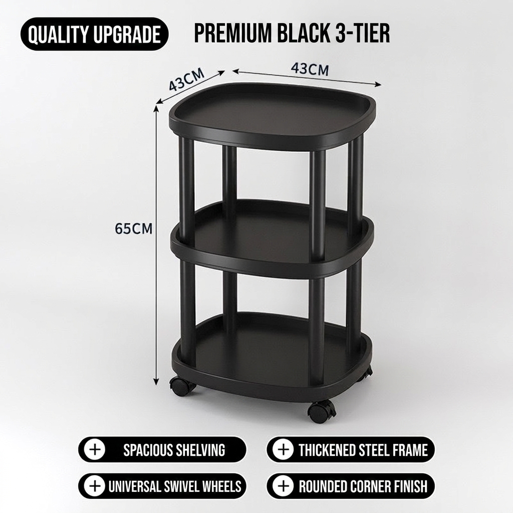 Three layers [black] 43*43*54cm (height)