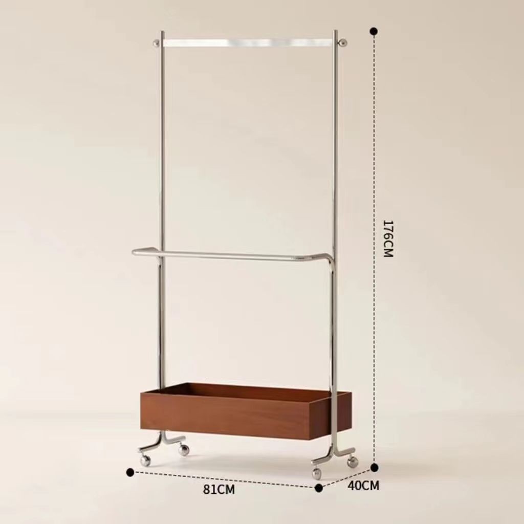 [walnut color] 80cm long coat rack