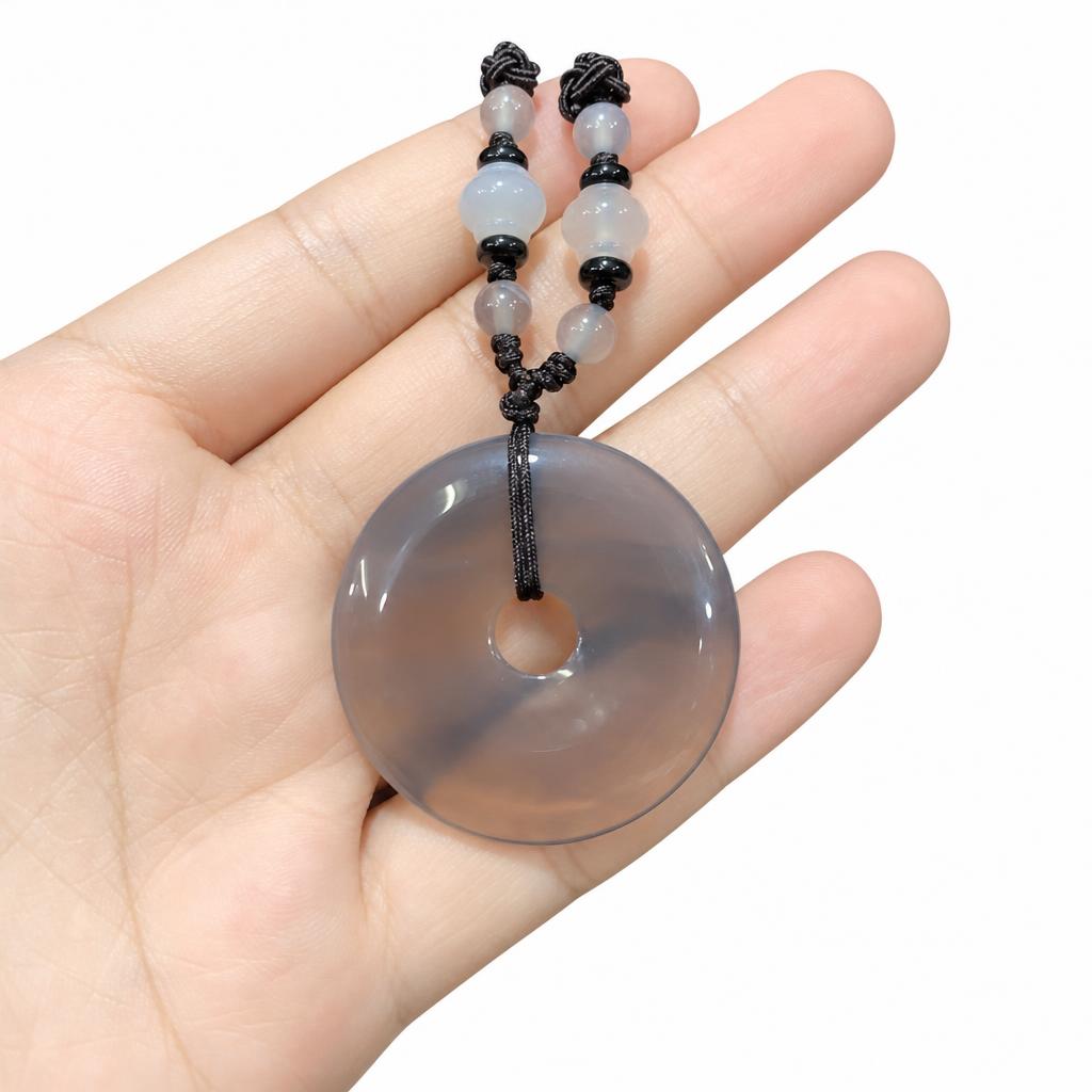 Gray agate 40mm safety buckle (rope length about 3