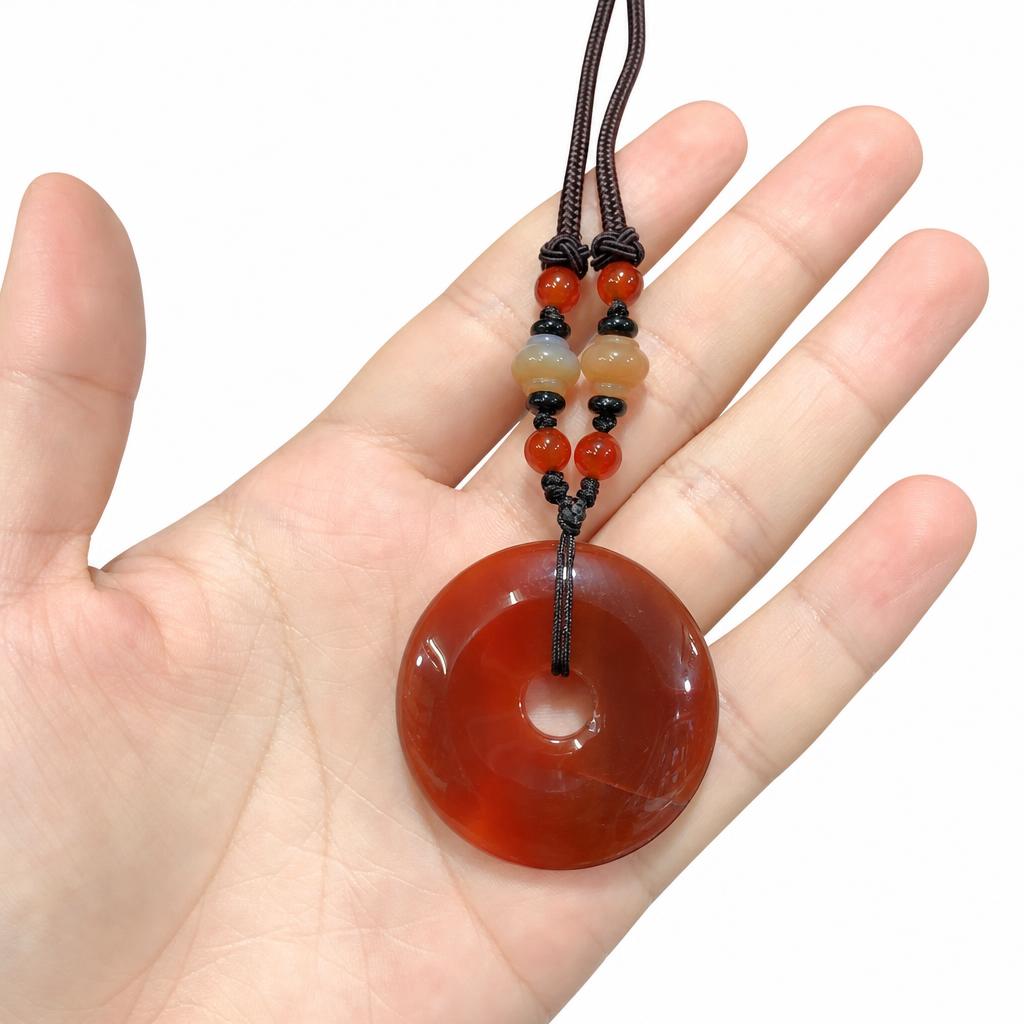 Red agate 40mm safety buckle (rope length about 35