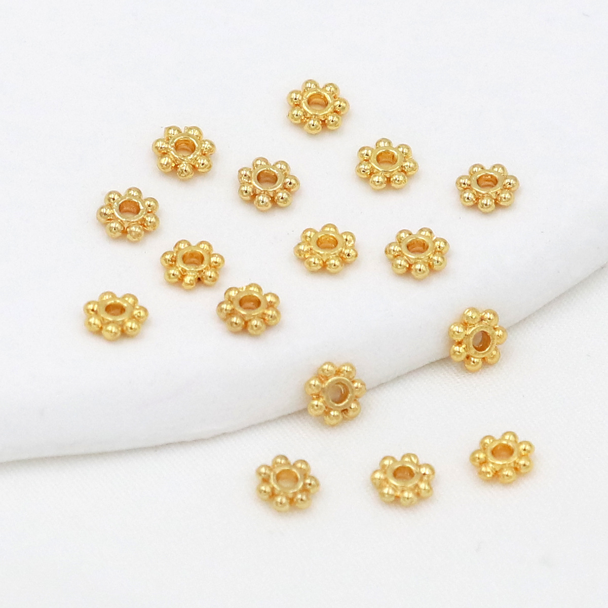18K real gold  4mm
