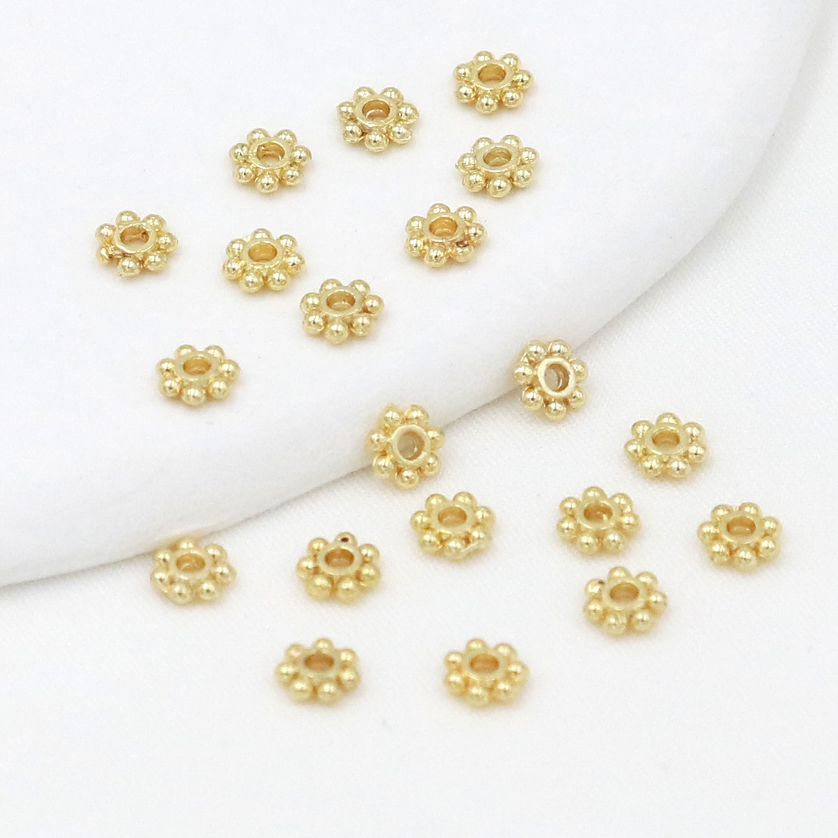 14K real gold  4mm