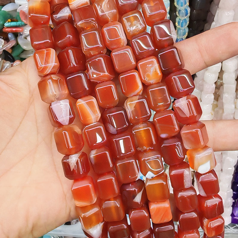Red agate 2 10*12mm