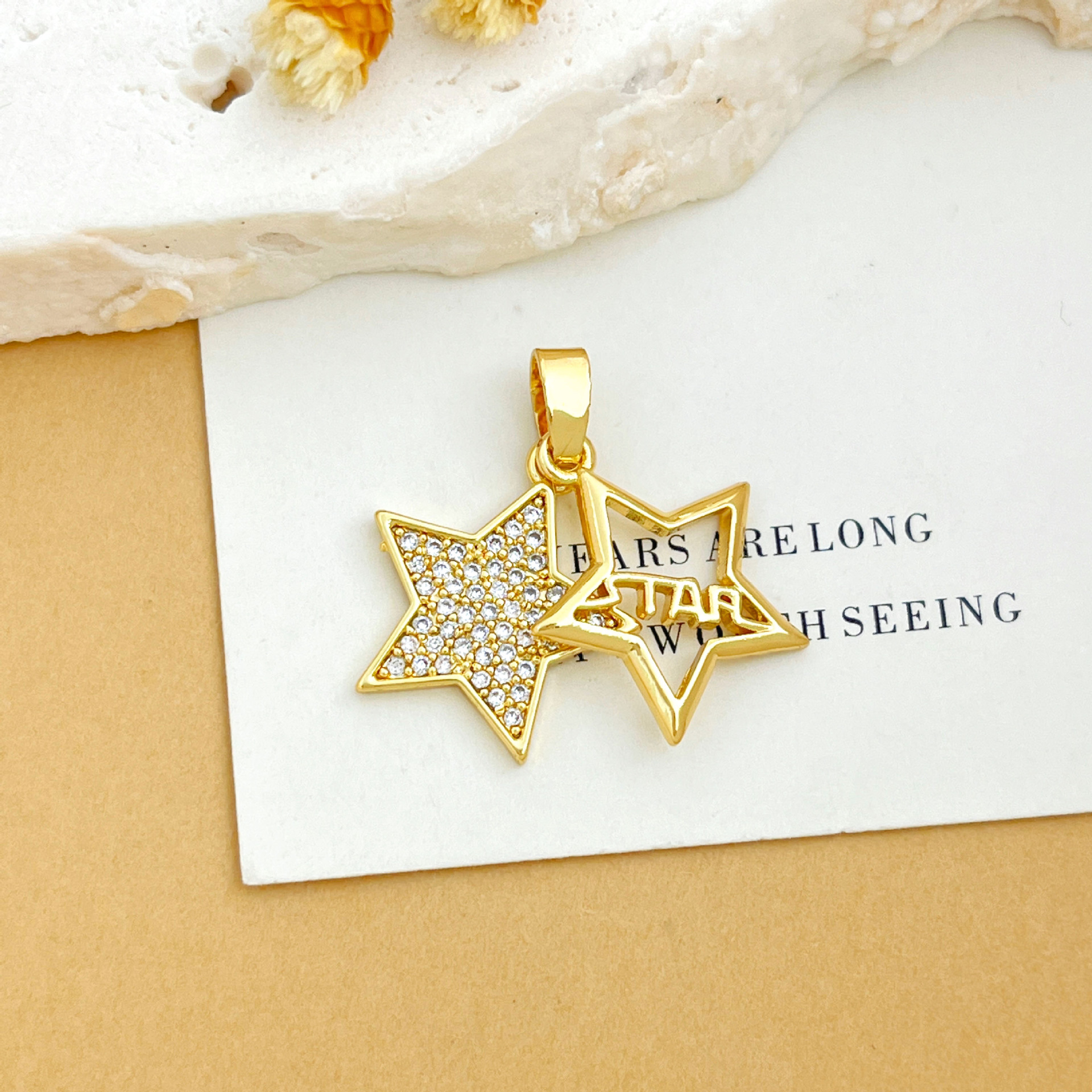 Xl2737star star pendant gold