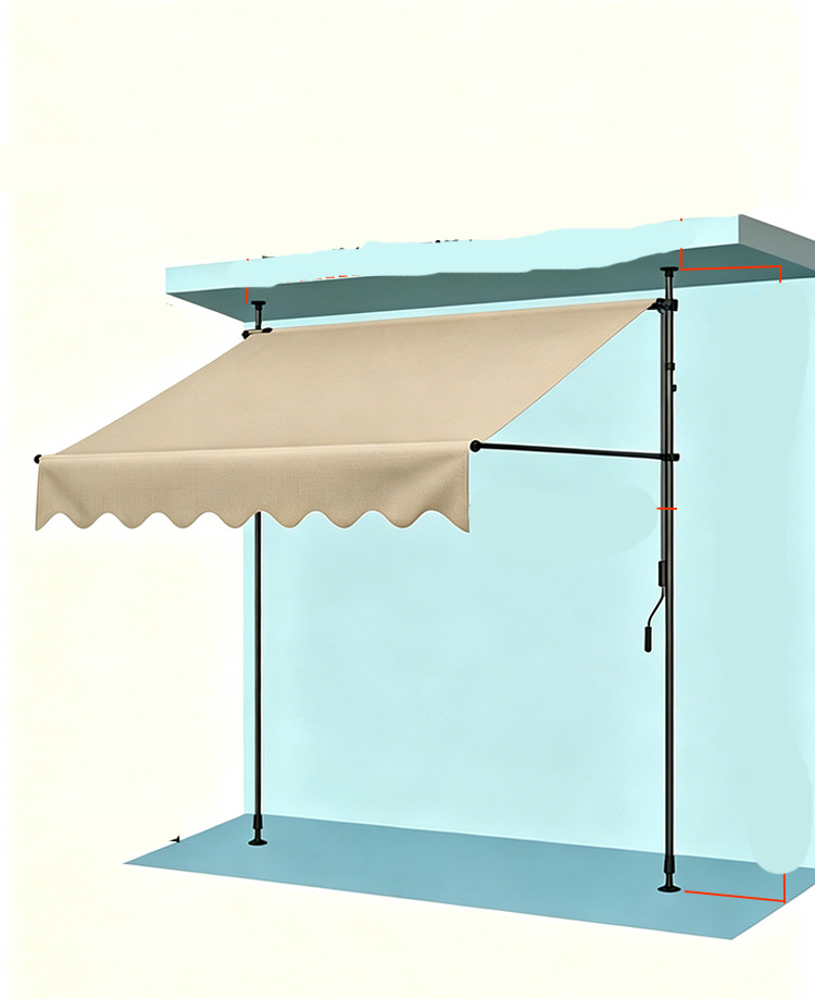 Khaki tarpaulin   gray bracket