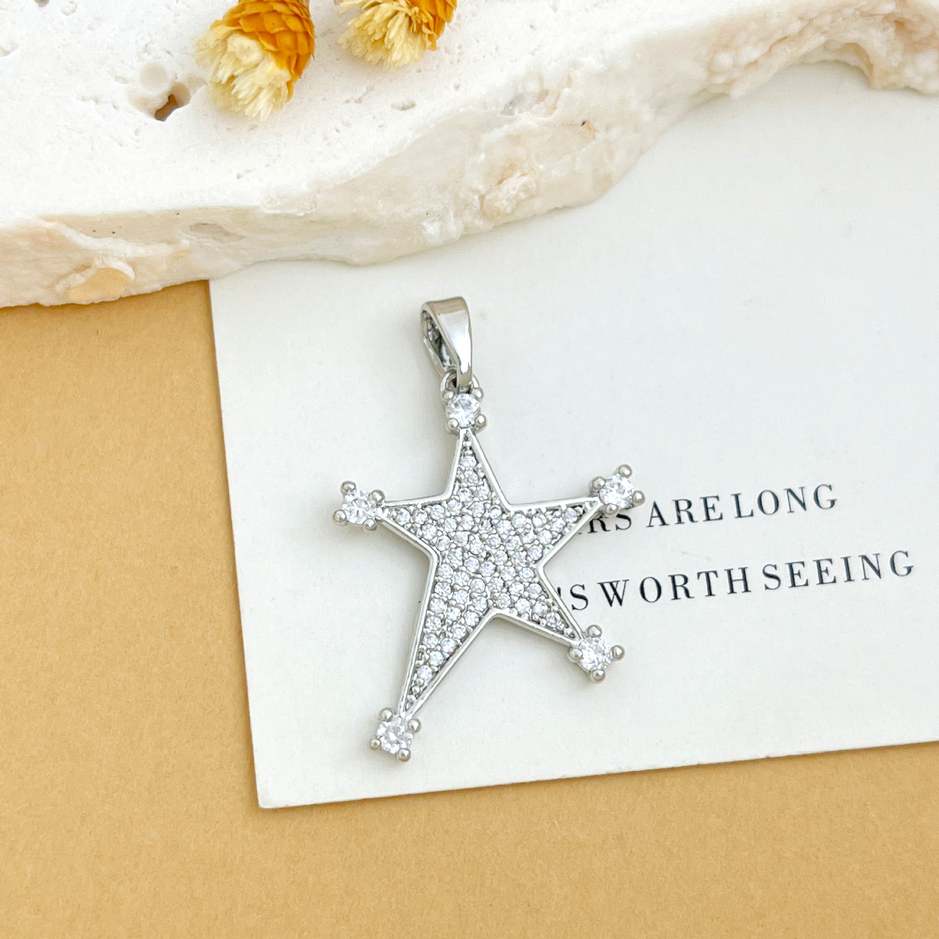 15:Xl5788 large five-pointed star pendant silver