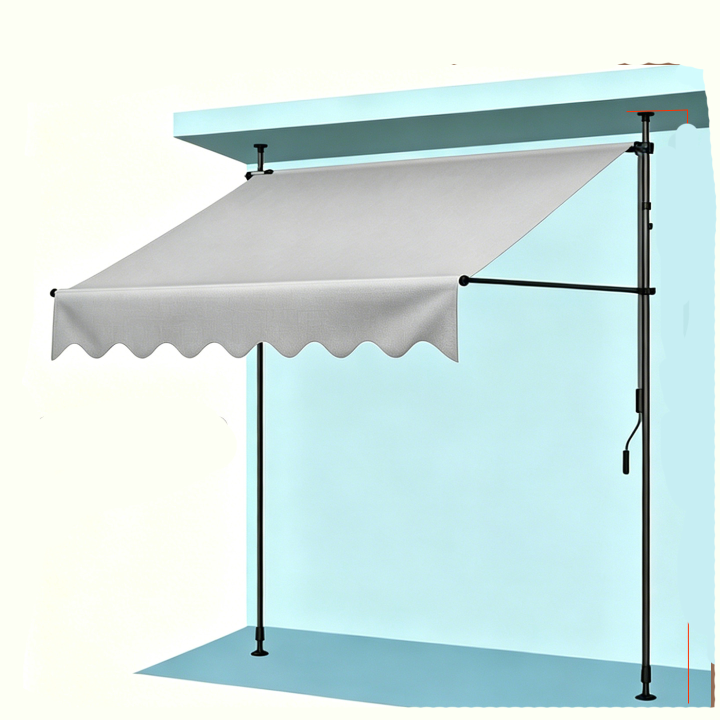 Light gray tarp, gray frame