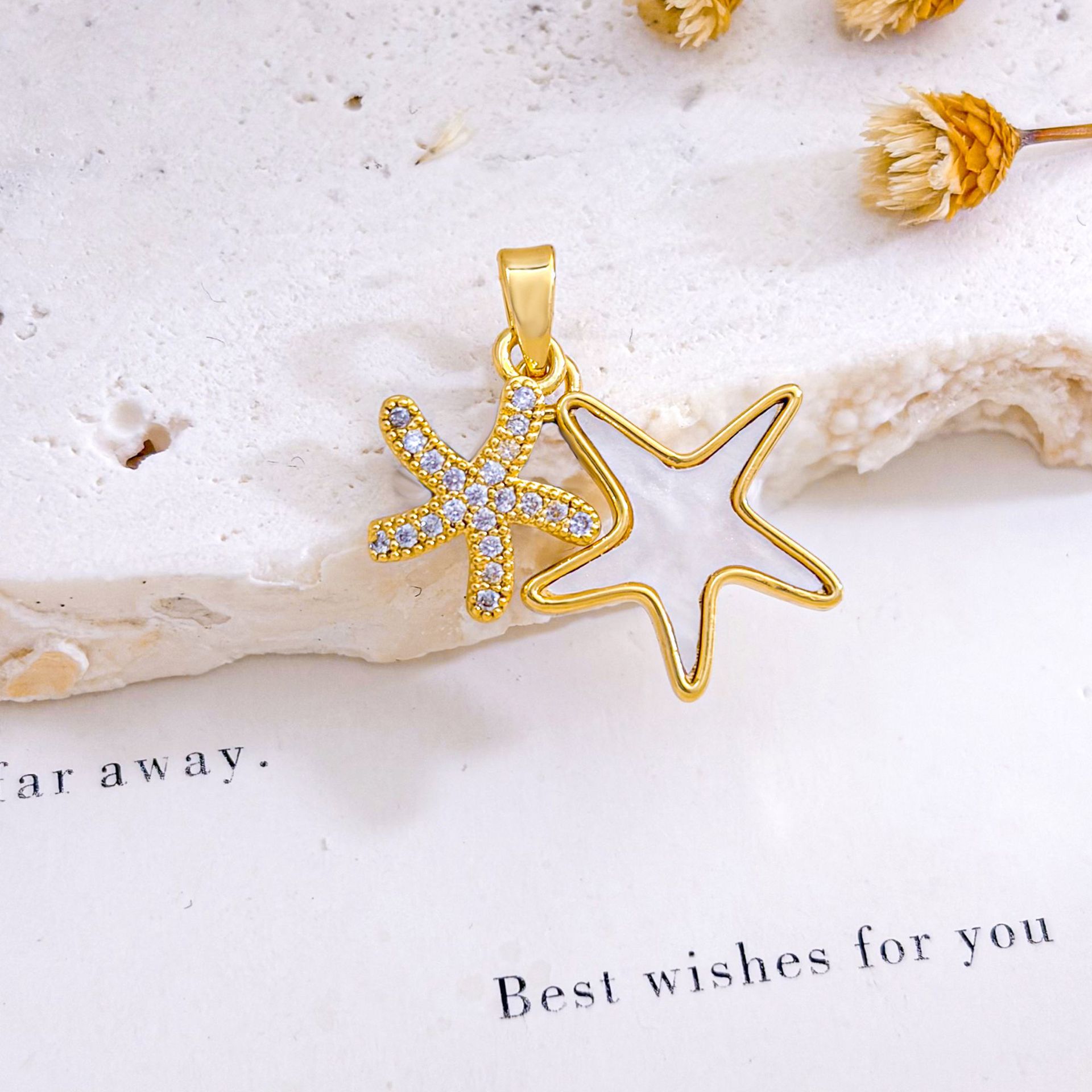 Xl4381 starfish pendant gold