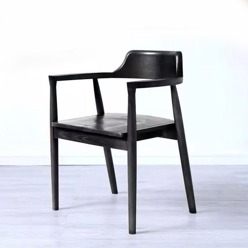 Classic Black Solid Wood Seat Cushion