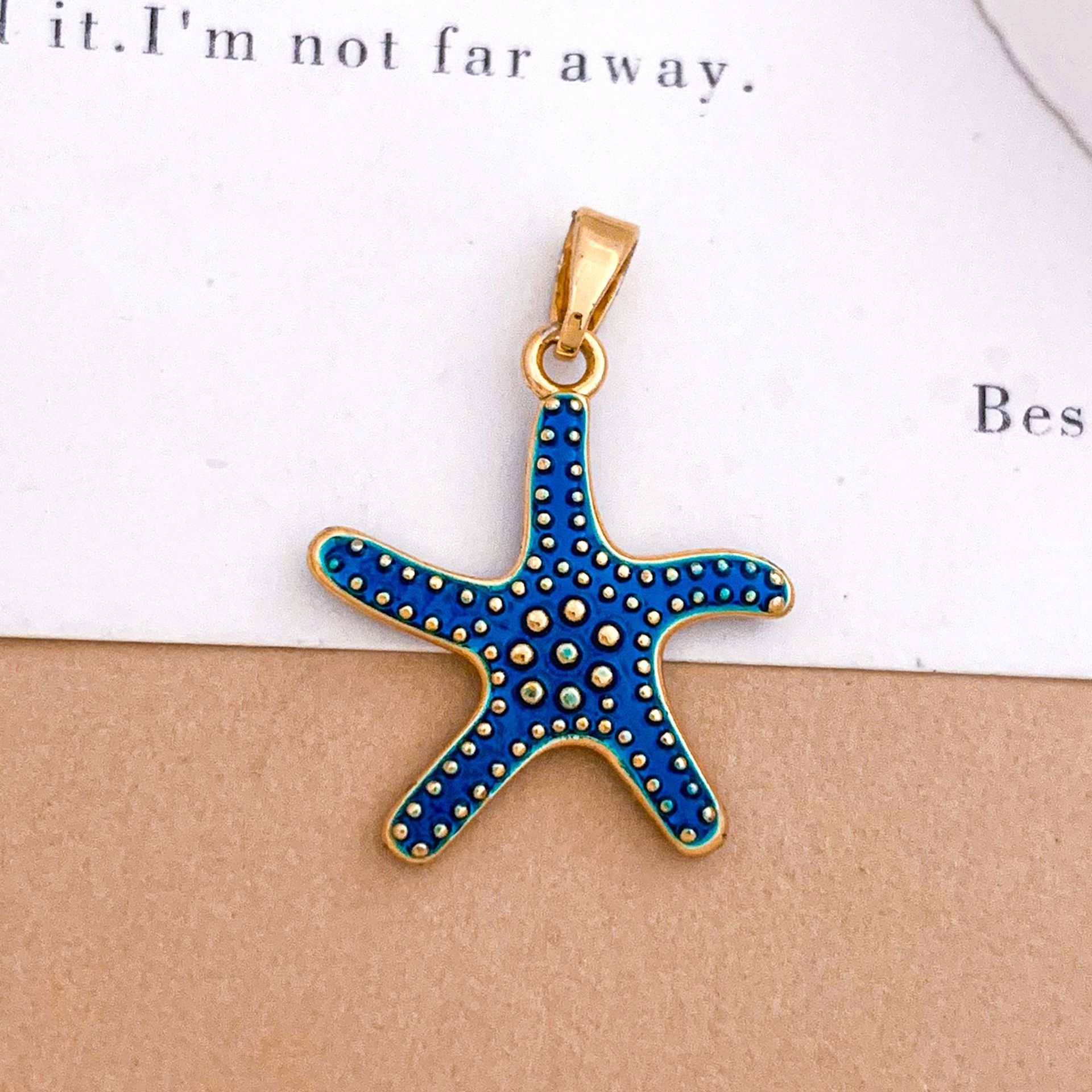 15:Xl4923happy starfish pendant gold blue