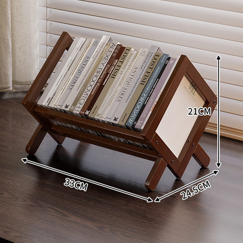 Walnut color small bookshelf-33cm