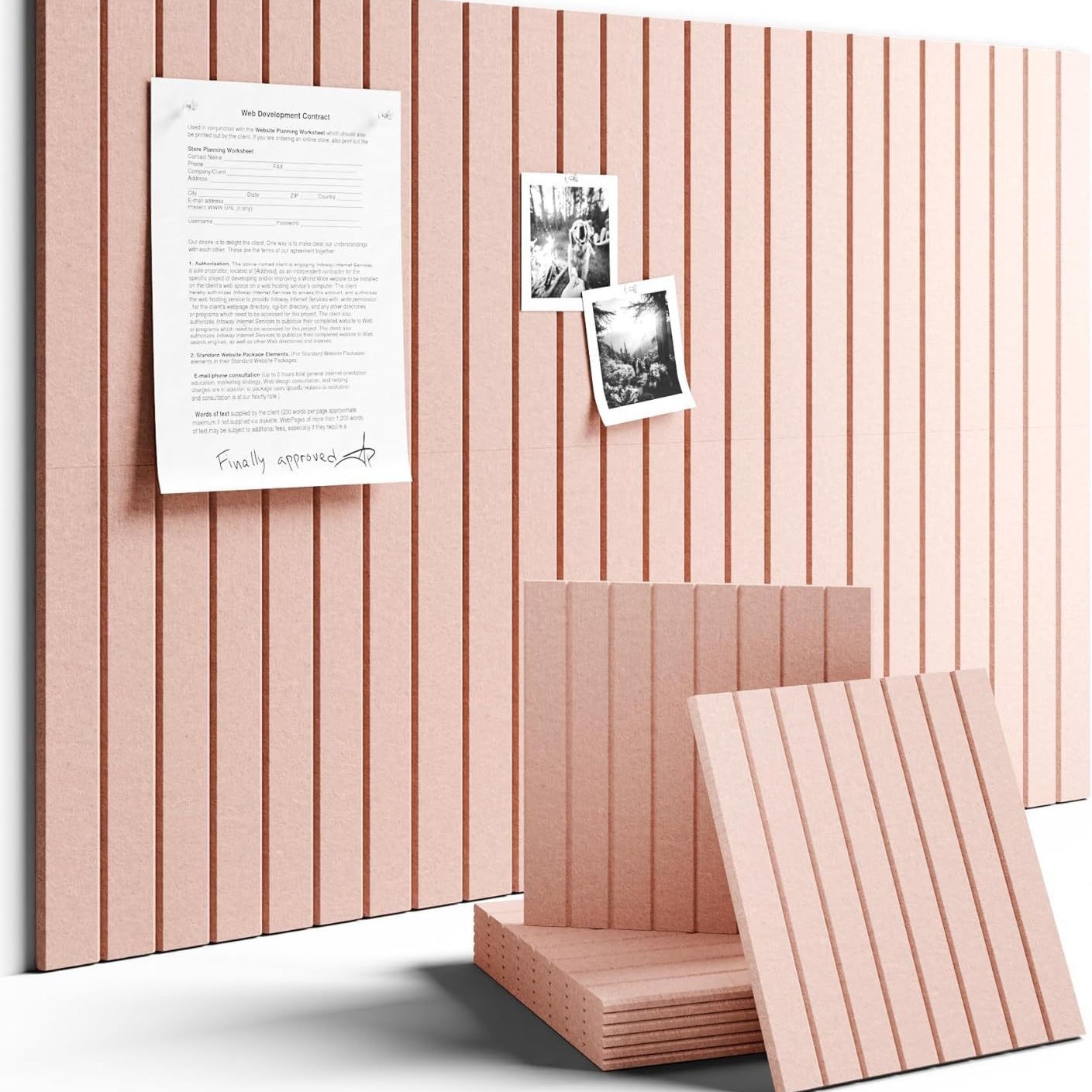 Water pink 12 pieces-[8 vertical lines   full adhesive backing]