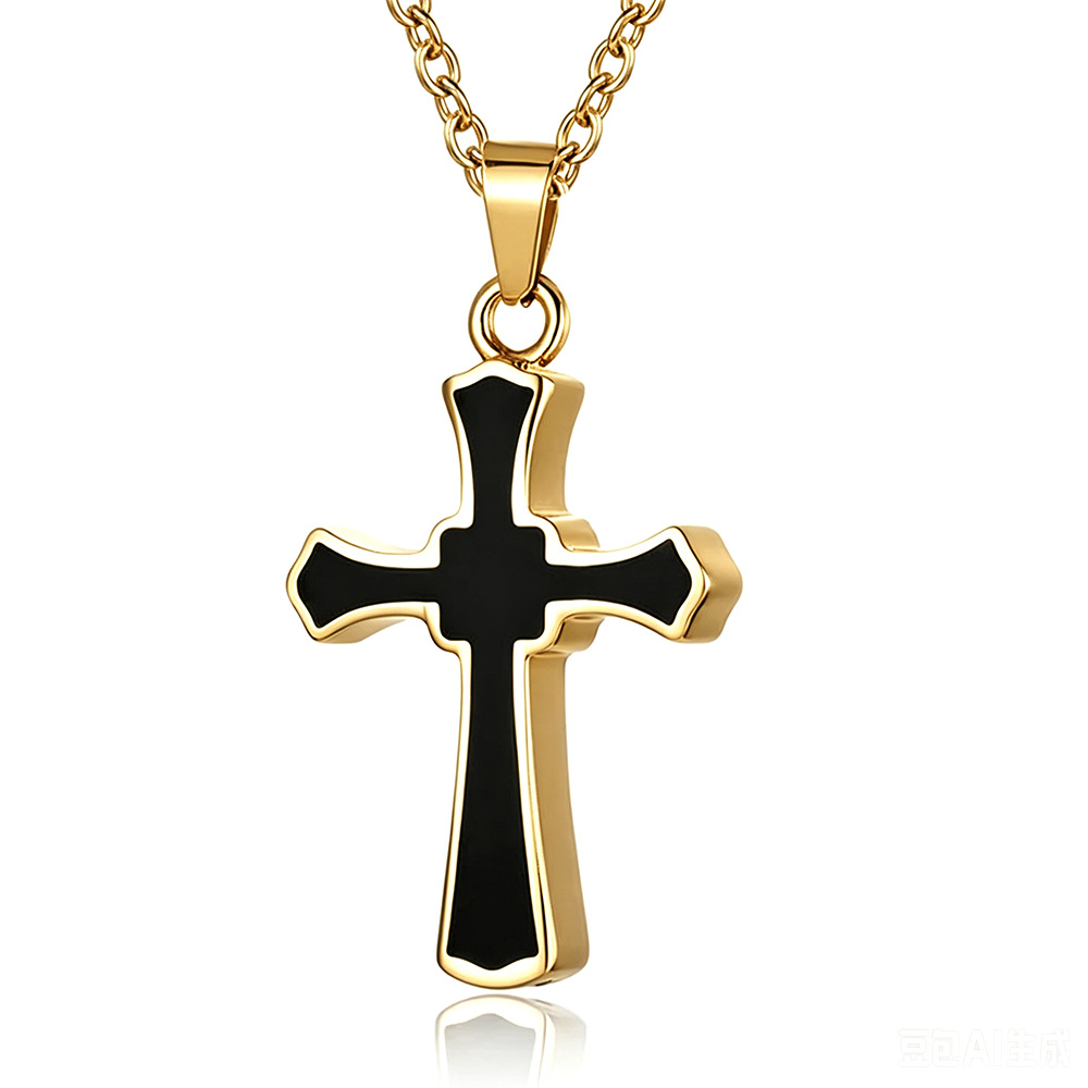 Gold cross pendant