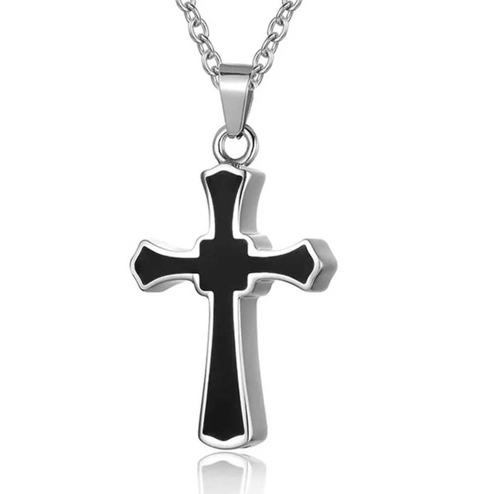Silver cross pendant