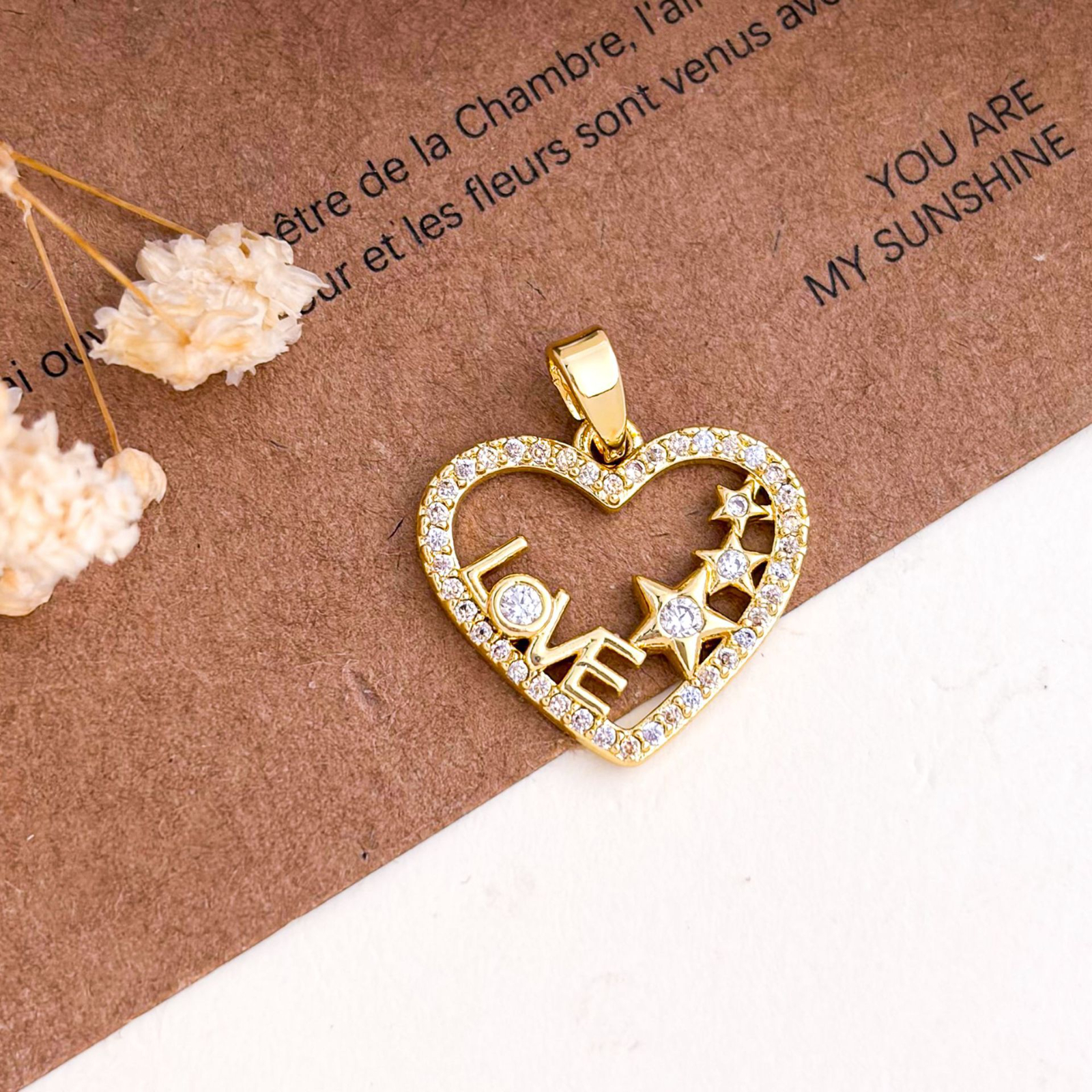 Xl5736love star love pendant gold