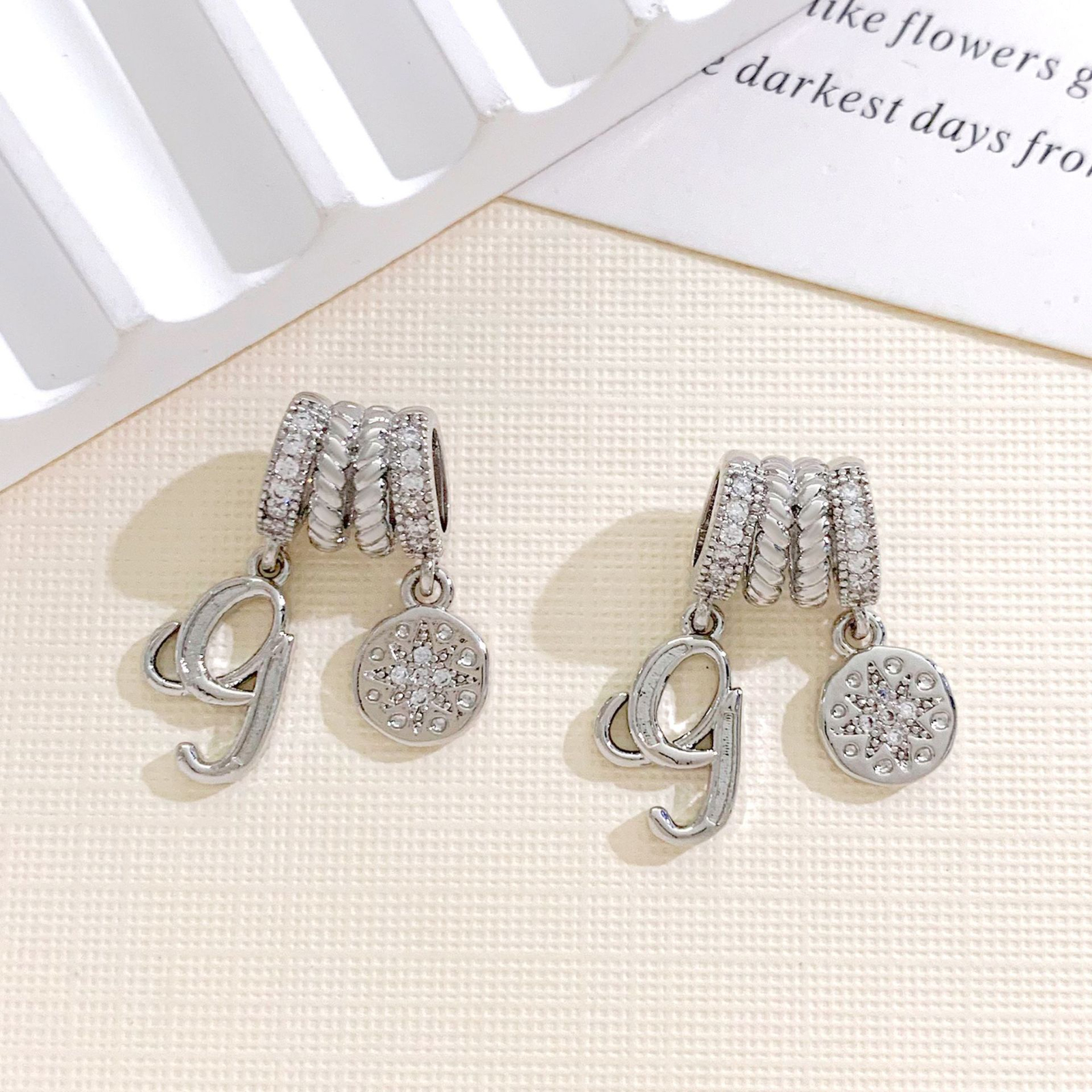 Xl4460 star letter combination pendant silver