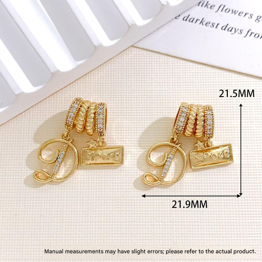Xl4442 star brand letter d combination pendant gol