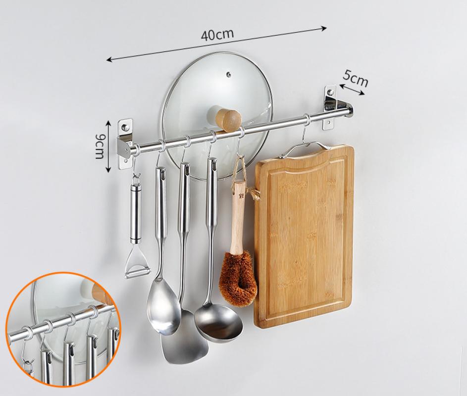 Punch-free/punch-free single rod 40cm [with 6 hooks]]
