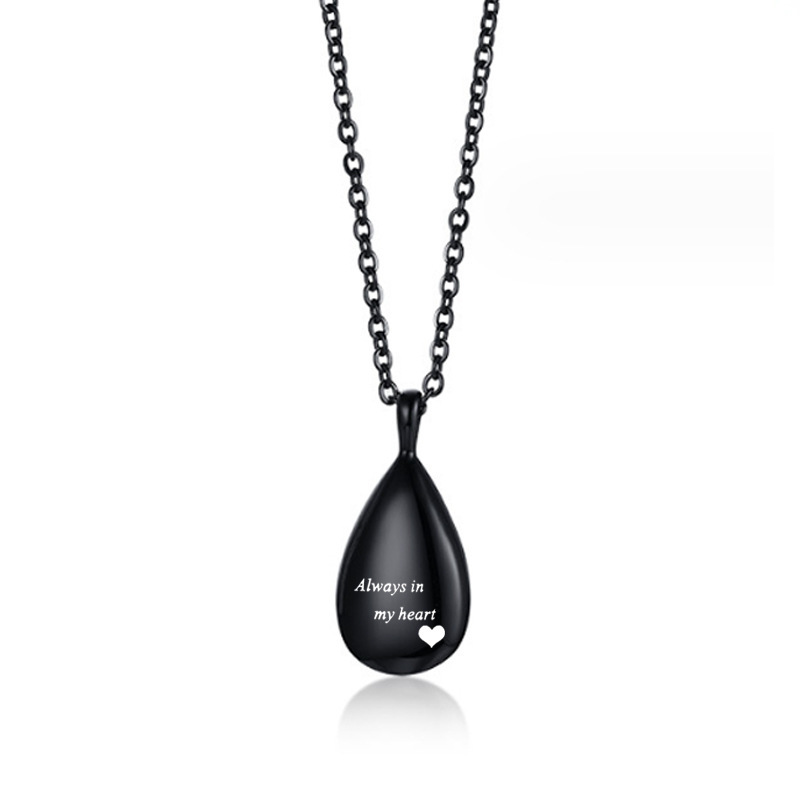 Black with 50cm cross chain