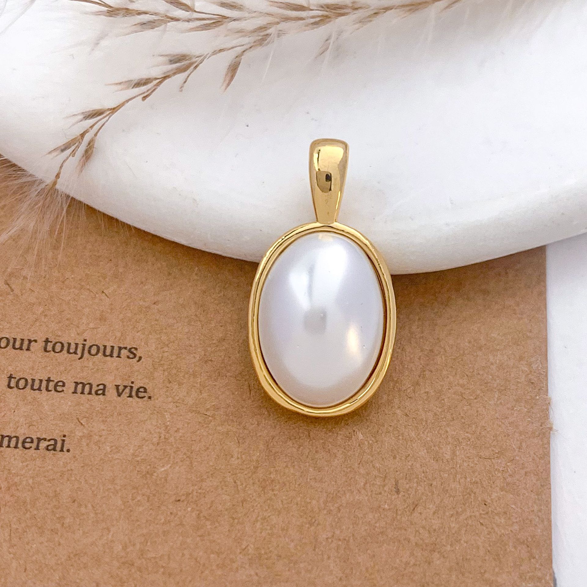 8:Xl3624 oval pendant gold large size