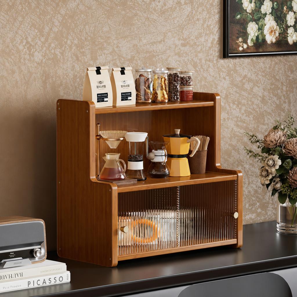L-shaped sliding door storage cabinet 3 layers 50
