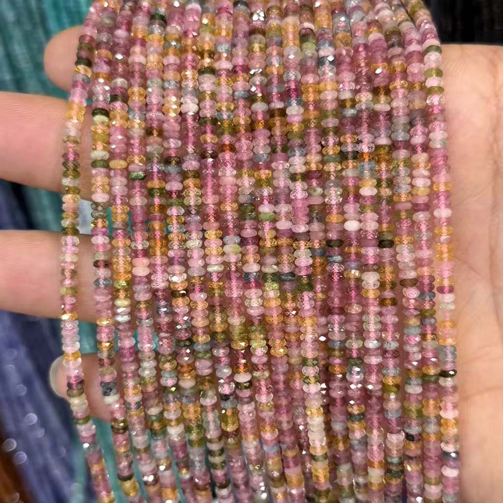 Tourmaline grade a 1*3mm/strip, about 38cm in leng