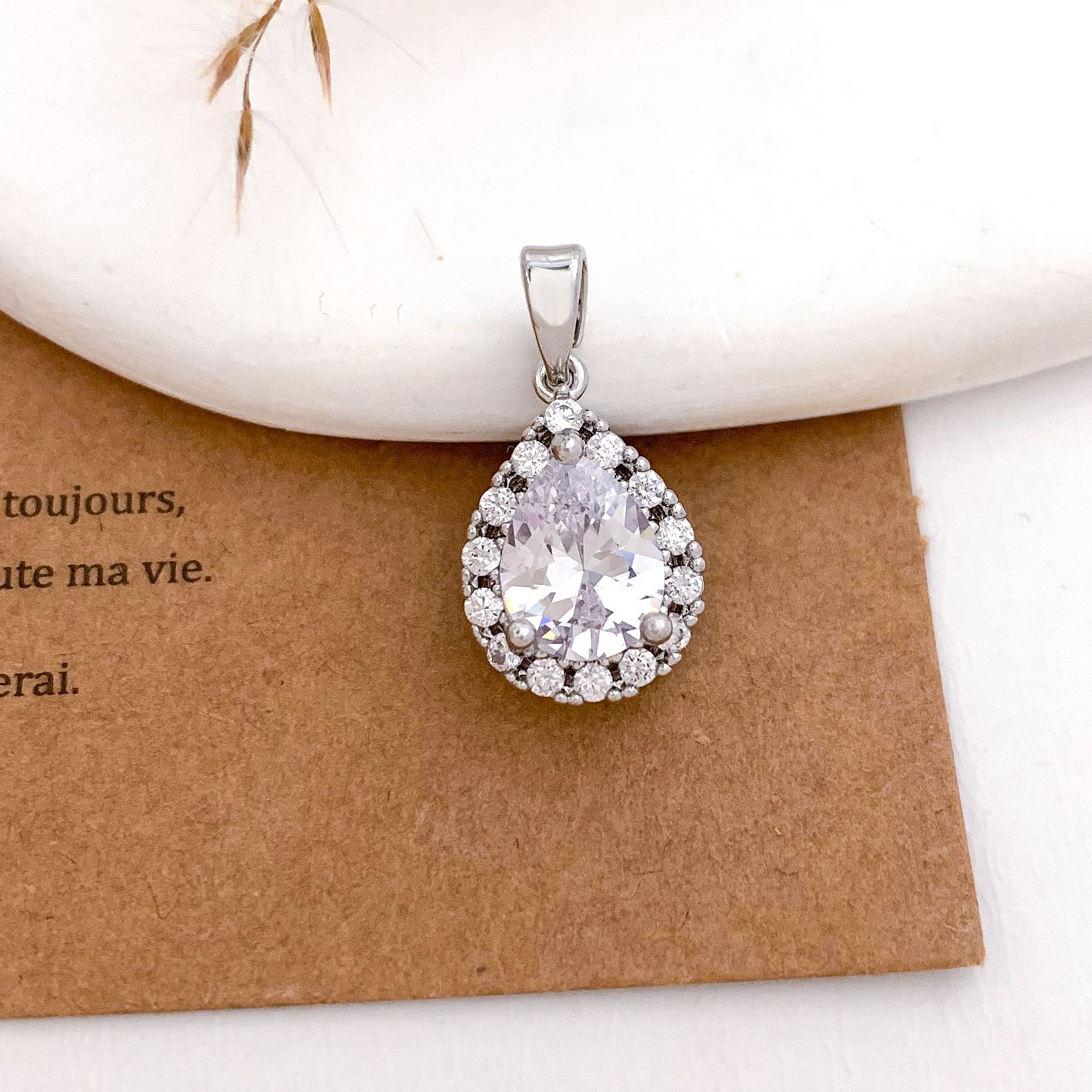 Xl2955 small water drop pendant silver
