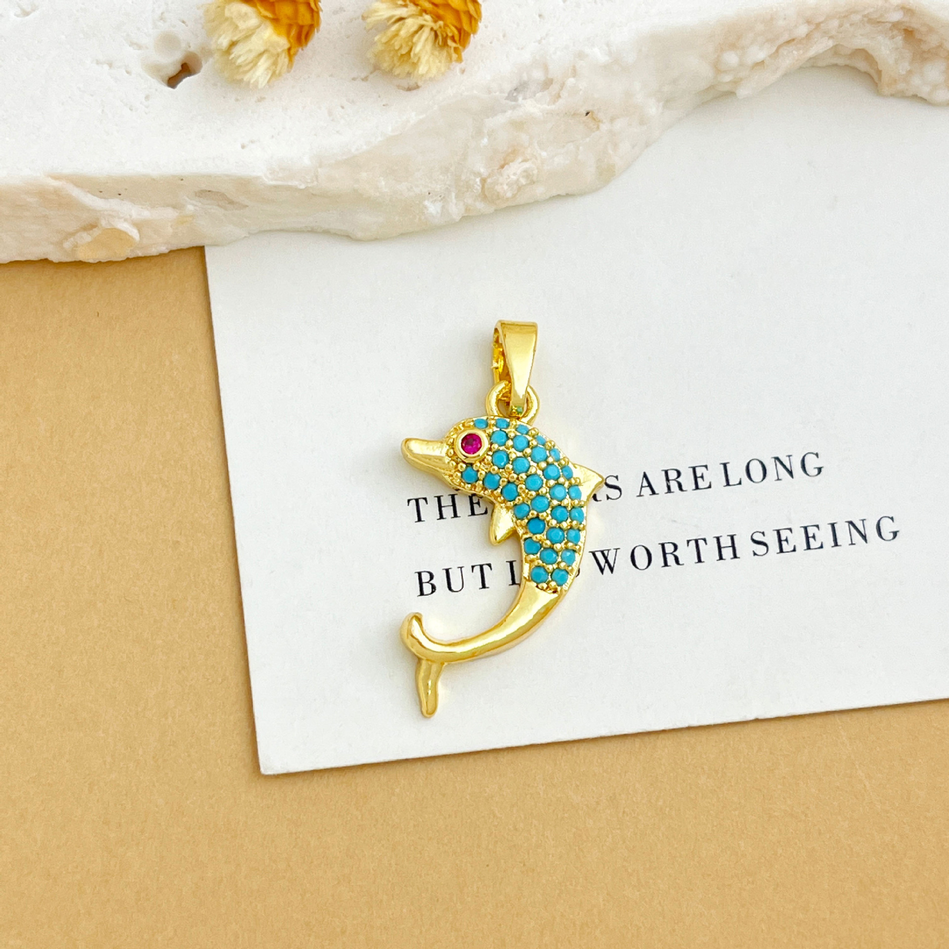 Xl2515 dolphin pendant gold