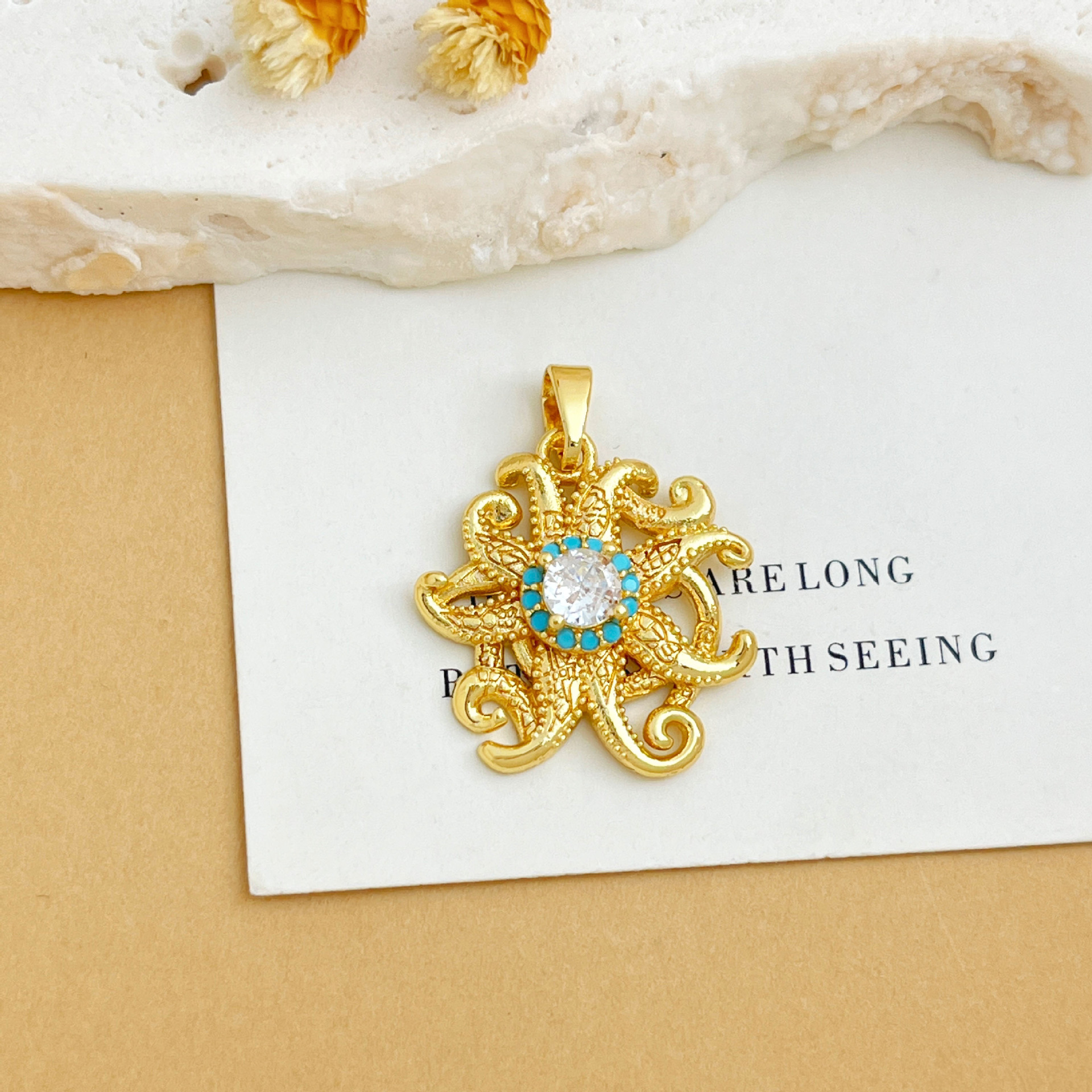 Xl4610 octopus pendant gold