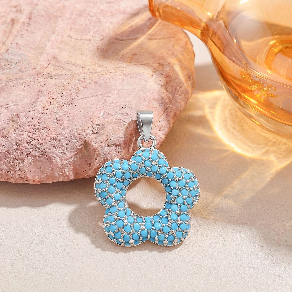 18:Xl4061 flower pendant silver