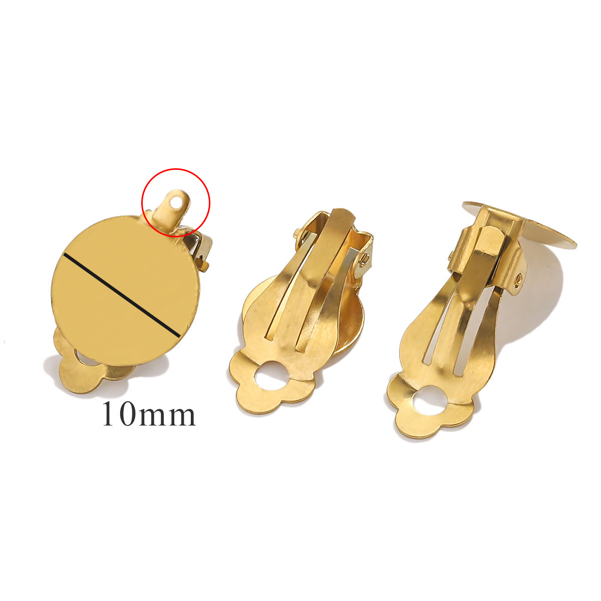 Gold with a pendant  10mm