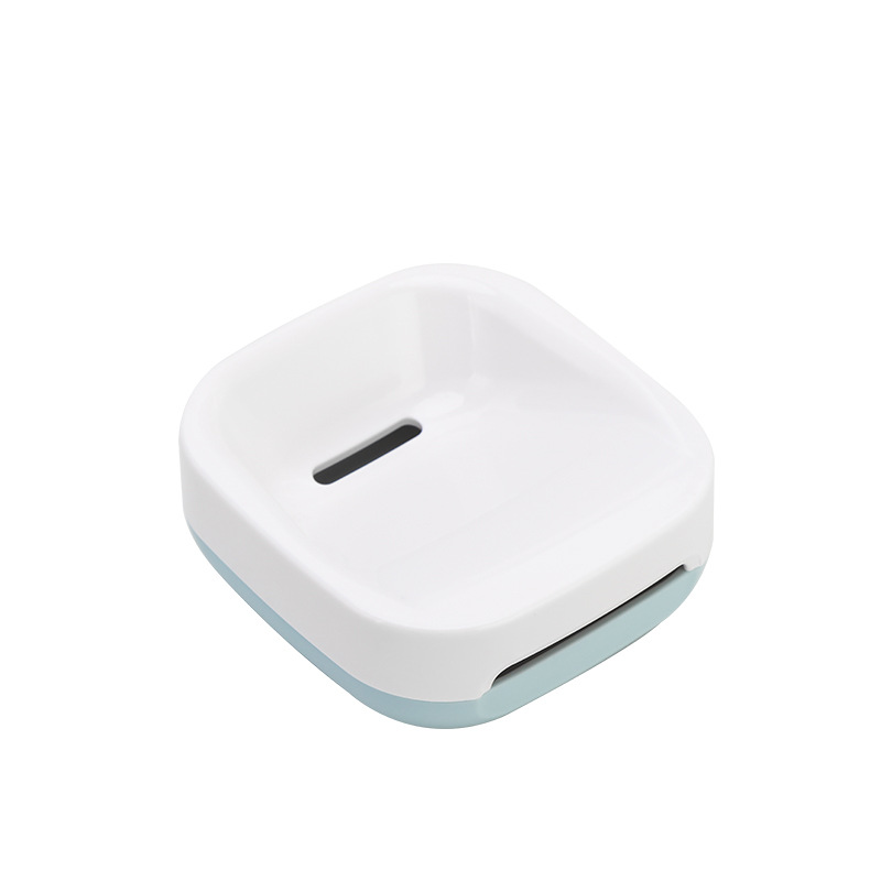 Blue and white soap dish