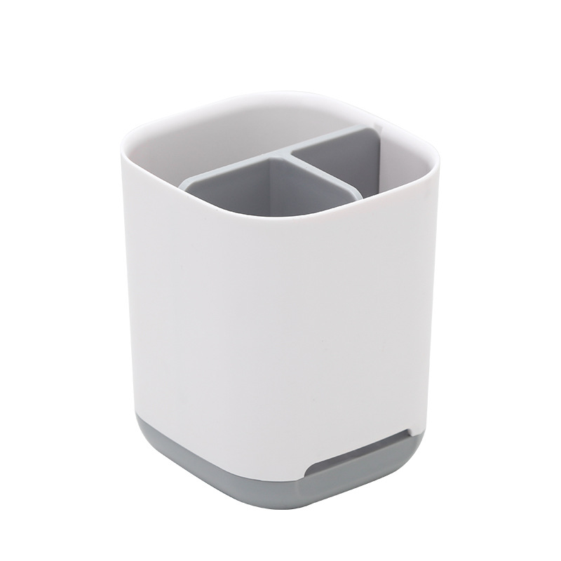 Gray and white 3-compartment storage box