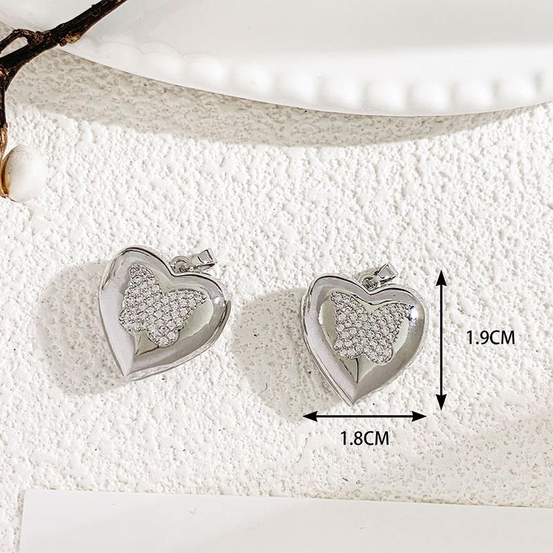 Xl354 butterfly opening and closing pendant silver