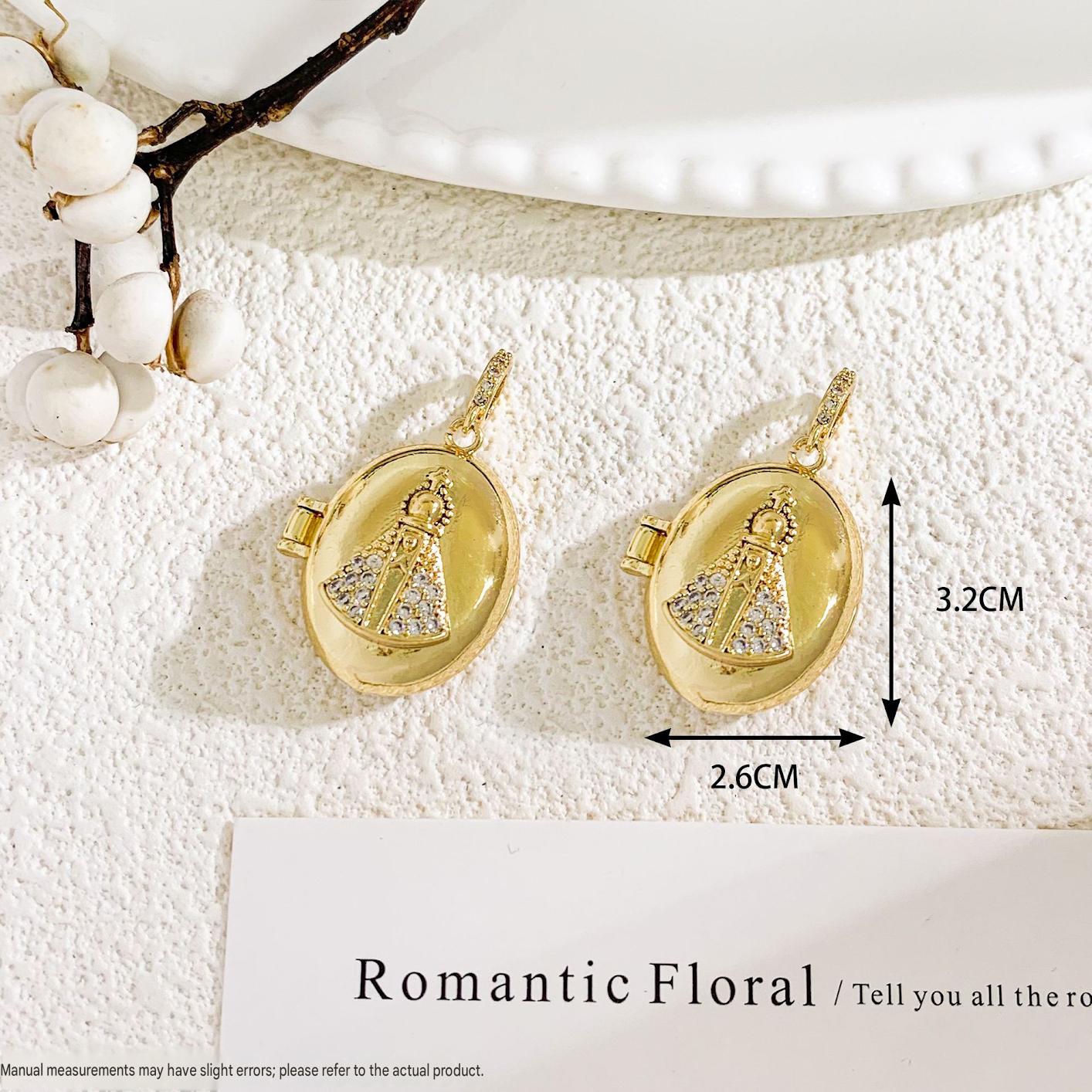 Xl4130 oval opening and closing pendant gold