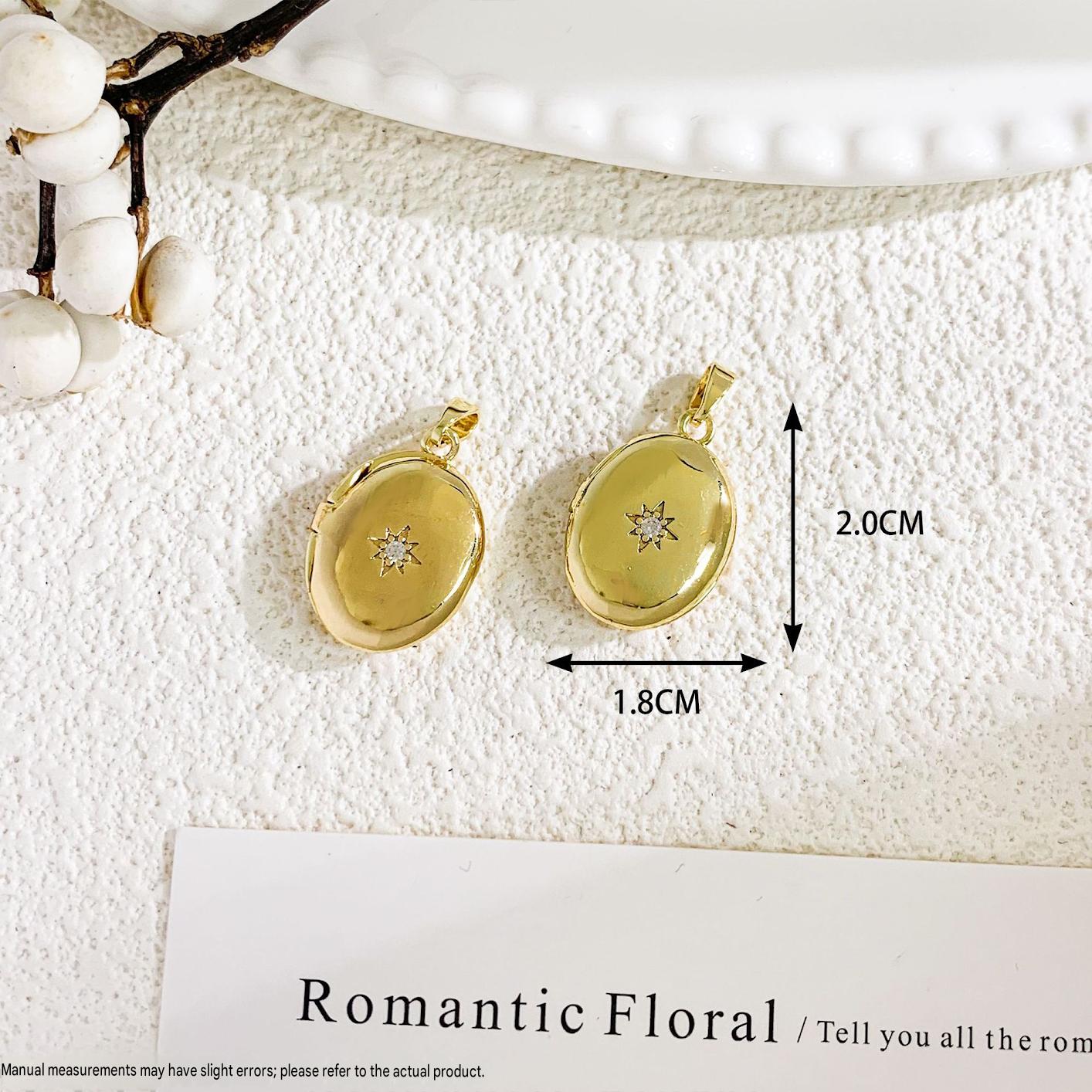 Xl1907 oval opening and closing pendant gold